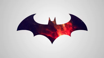 HD desktop wallpaper featuring the iconic Batman logo with a vivid space-themed background. Tags: batman logo, batman symbol, DC Comics, logo, Comic, Batman.