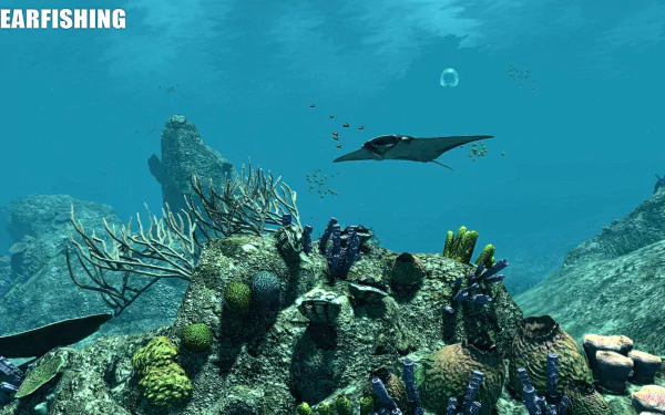 stingray underwater video game Spearfishing HD Desktop Wallpaper | Background Image