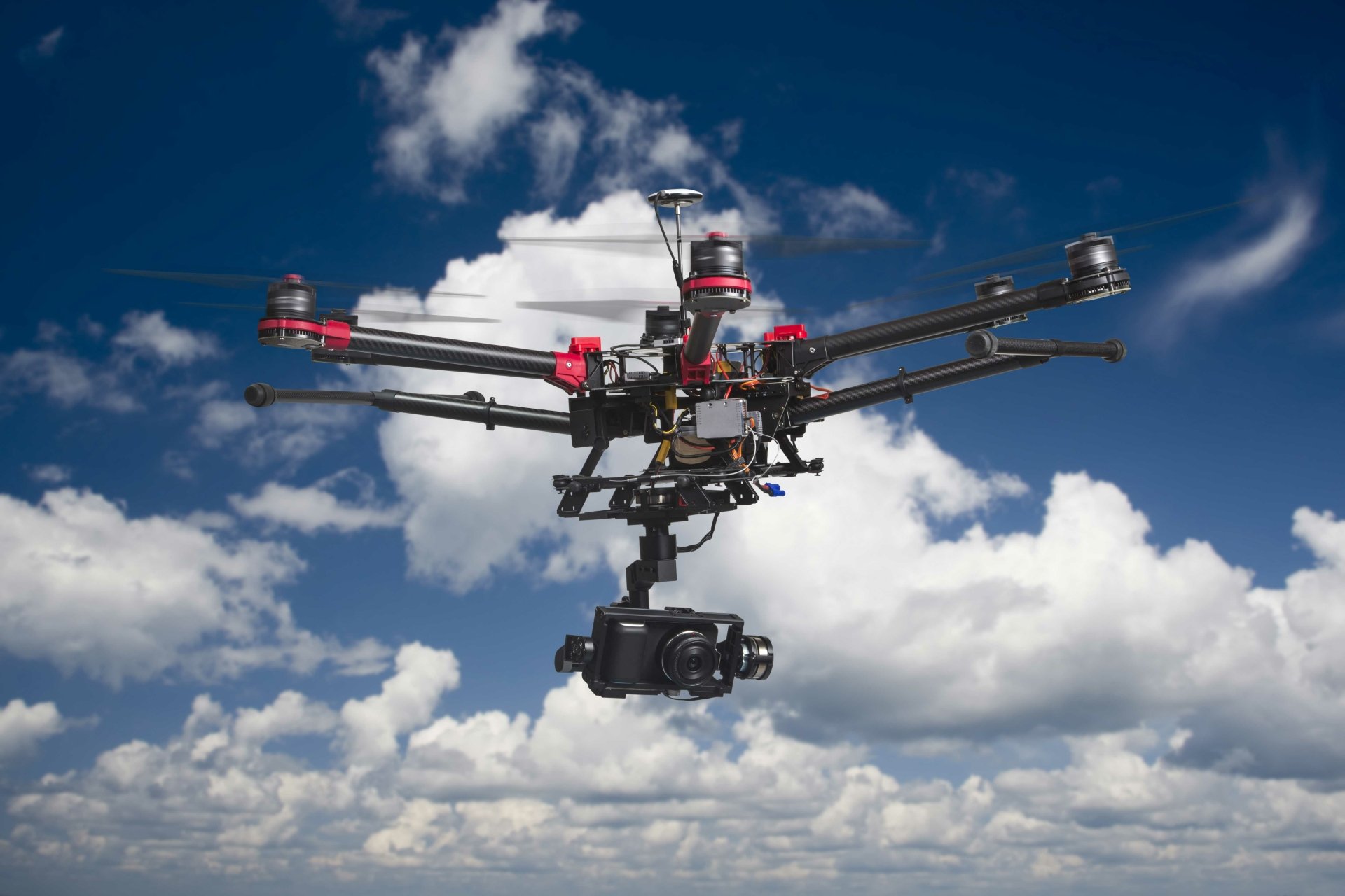 4K Ultra HD Drone in Action Against a Stunning Sky