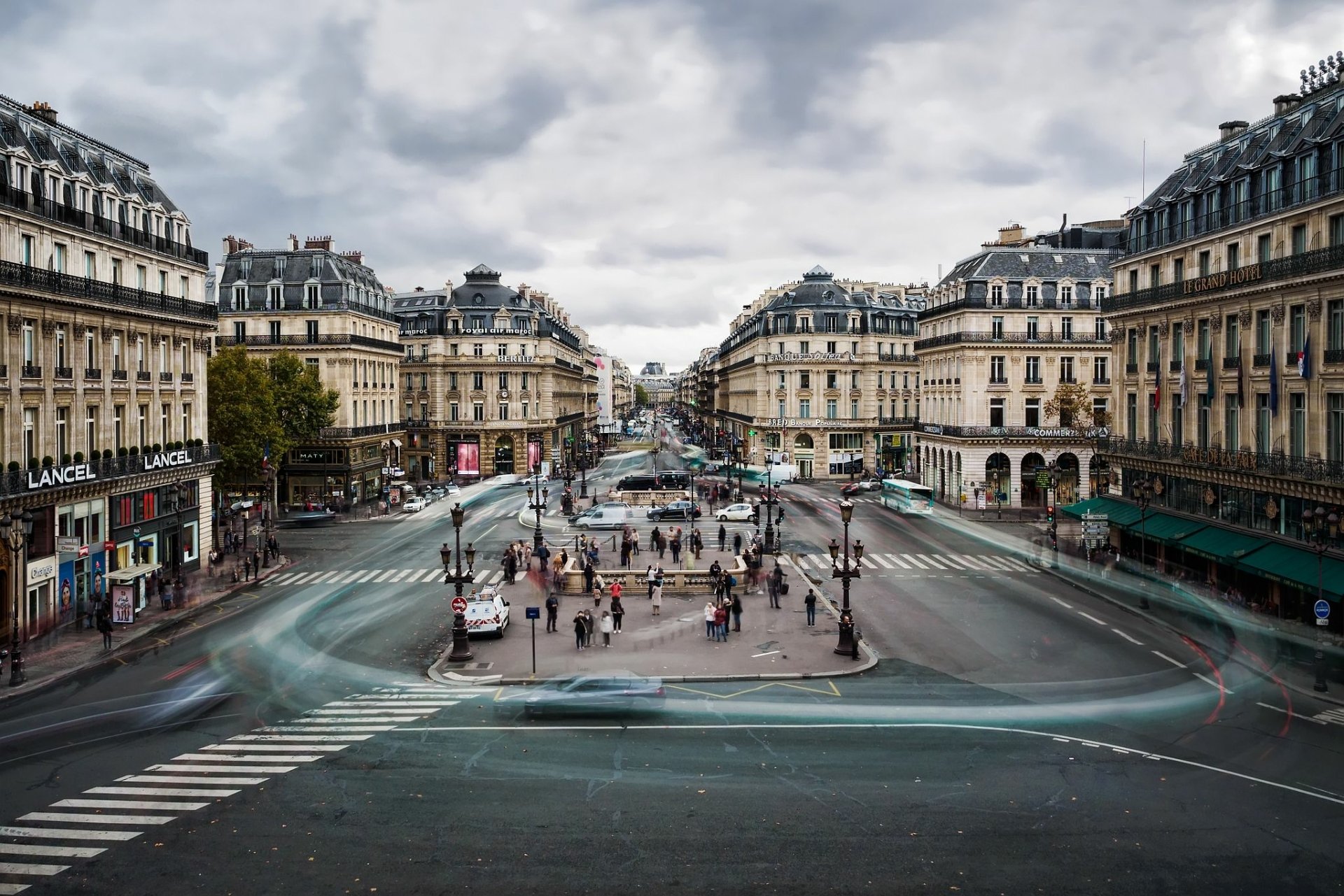 Download People Place De L'Opéra Street Building France Man Made Paris ...