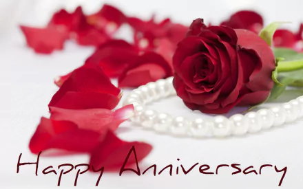 petal pearl necklace rose holiday anniversary HD Desktop Wallpaper | Background Image