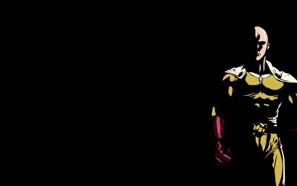 Anime One-Punch Man Saitama Bald Cape Glove Minimalist Fondo de pantalla HD | Fondo de Escritorio