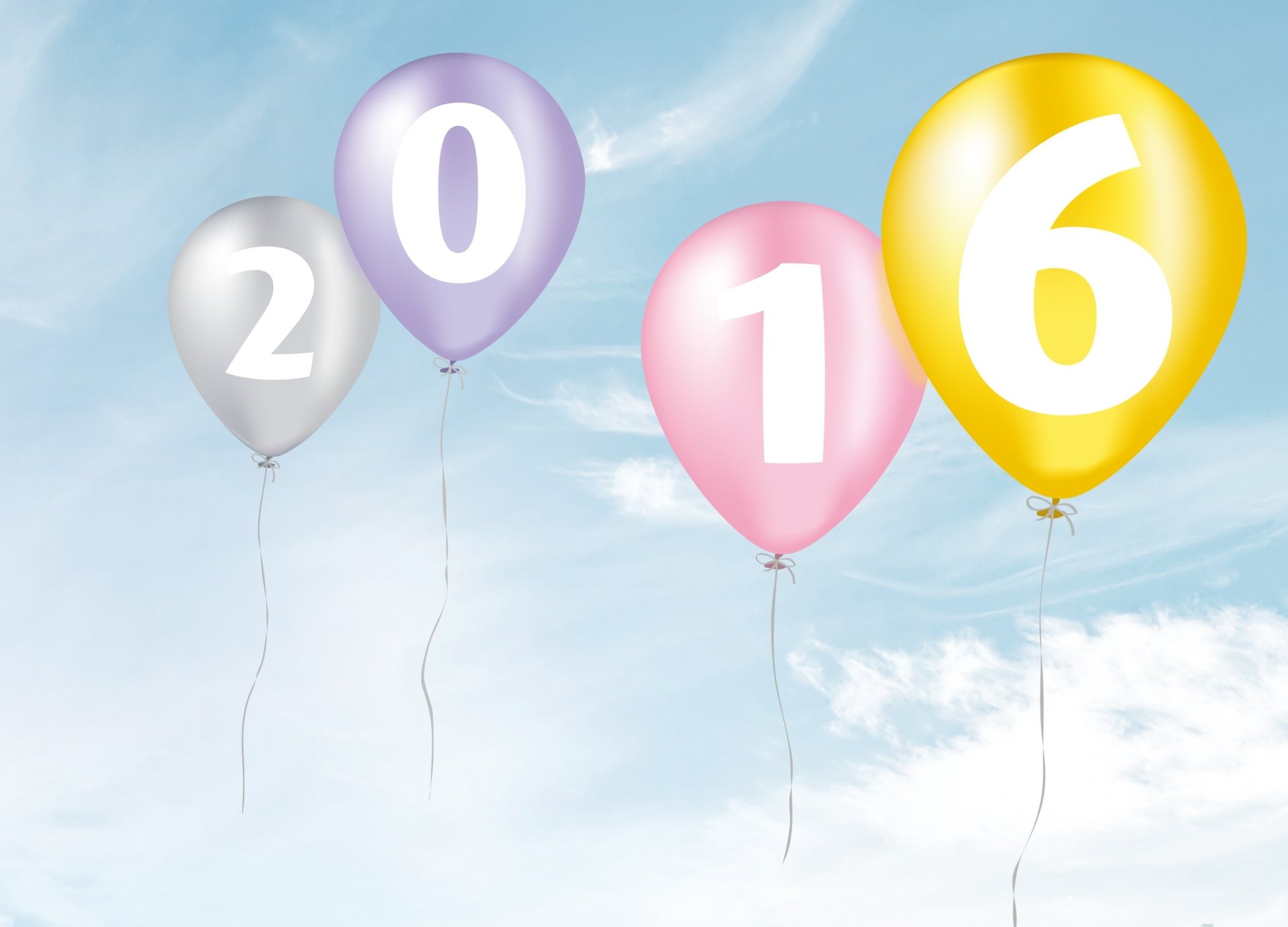 Download Balloon New Year Holiday New Year 2016 HD Wallpaper by Stefan Schweihofer