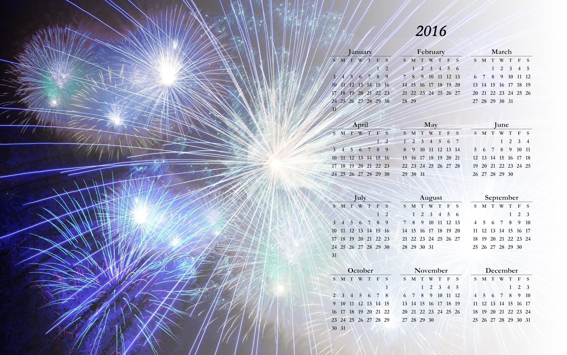 Download Fireworks Misc Calendar 4k Ultra HD Wallpaper by Gerd Altmann