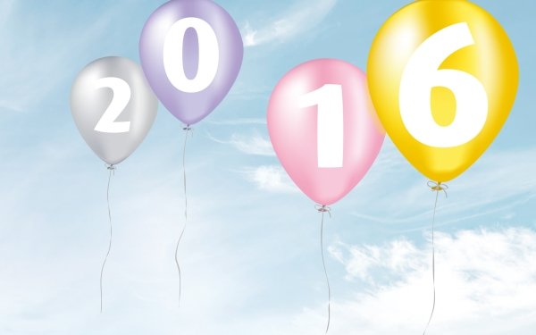 Holiday New Year 2016 New Year Balloon HD Wallpaper | Background Image