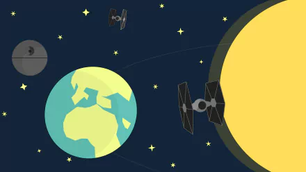 Death Star TIE Fighter Sci Fi Star Wars HD Desktop Wallpaper | Background Image