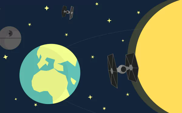 Death Star TIE Fighter Sci Fi Star Wars HD Desktop Wallpaper | Background Image