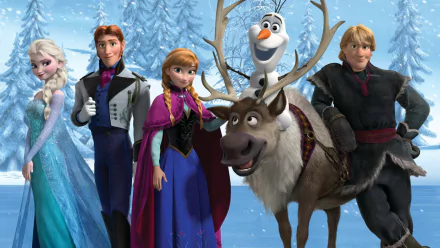 Hans (Frozen) Elsa (Frozen) Anna (Frozen) Kristoff (Frozen) Olaf (Frozen) Frozen (Movie) Sven (Frozen) movie HD Desktop Wallpaper | Background Image