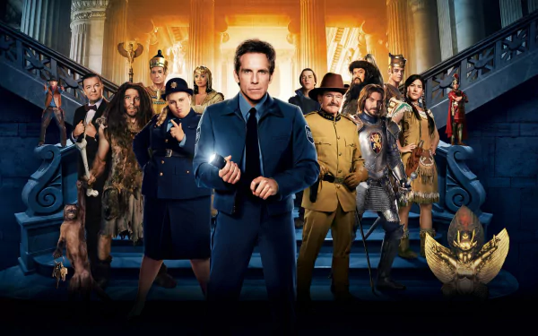 Dan Stevens Rebel Wilson Robin Williams Ben Stiller movie Night at the Museum: Secret of the Tomb HD Desktop Wallpaper | Background Image