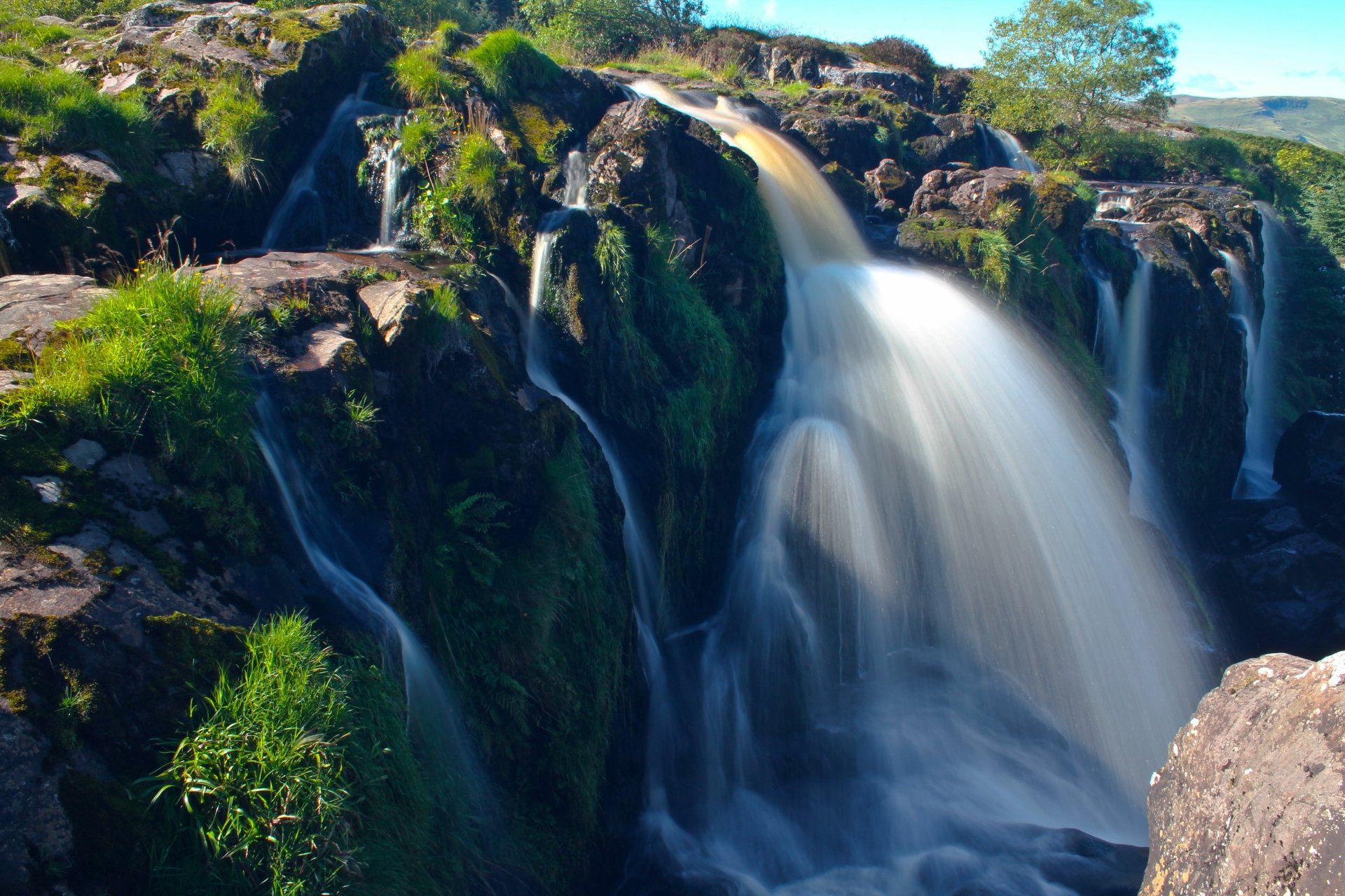 Download Waterfall Nature Loup Of Fintry Waterfall 4k Ultra HD Wallpaper