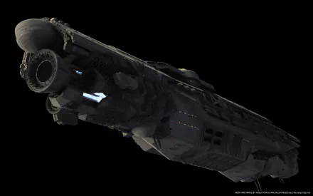 HD wallpaper featuring the UNSC Infinity from the Halo series against a dark background.