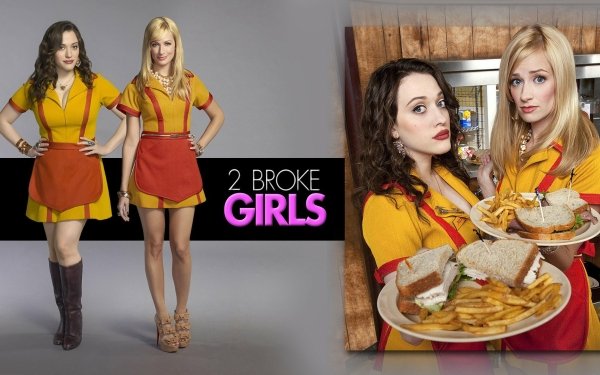 TV Show 2 Broke Girls Kat Dennings Beth Behrs Max Black HD Wallpaper | Background Image
