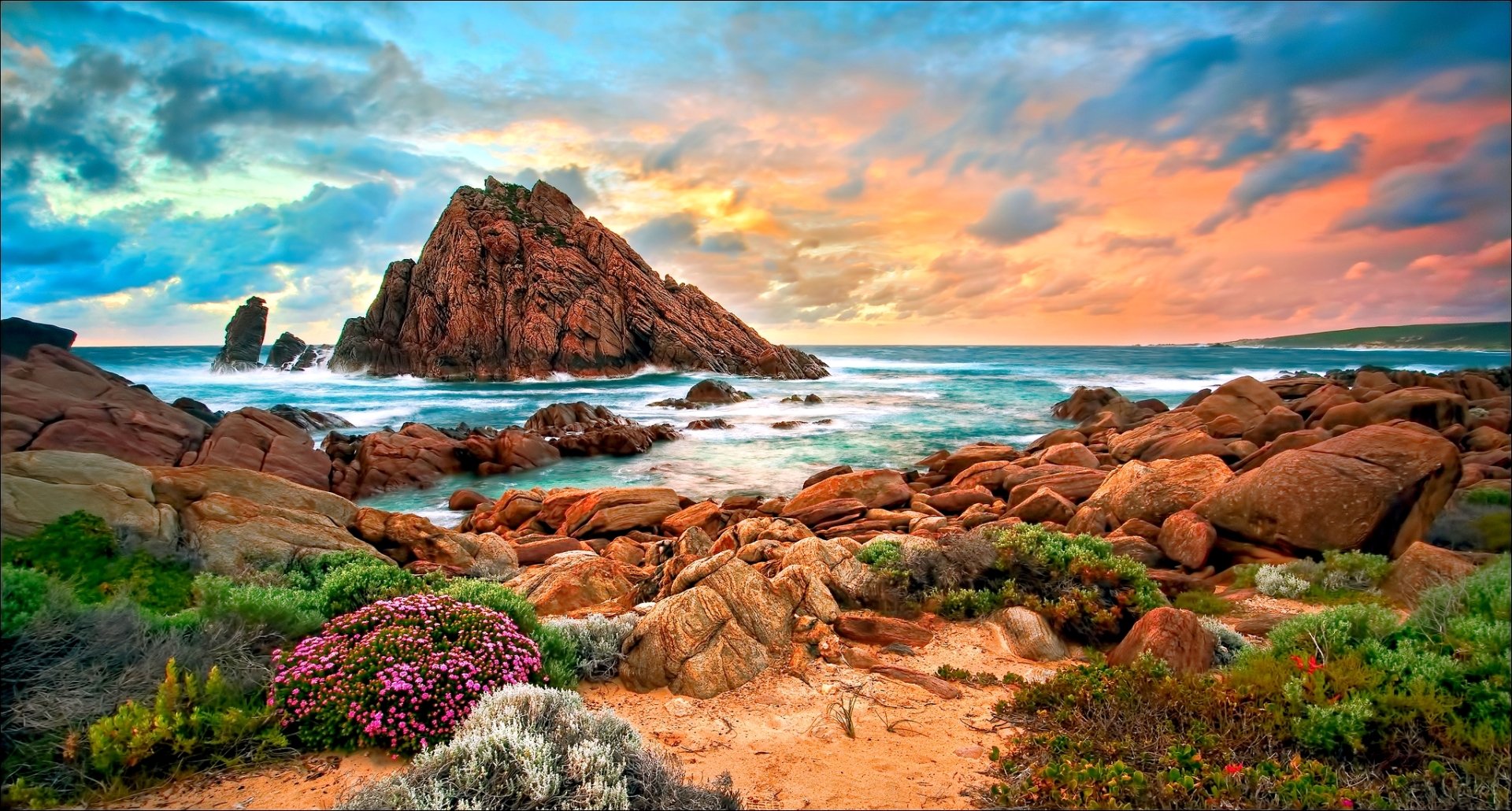 Download Beach Ocean Australia Sunset Nature Coastline  HD Wallpaper