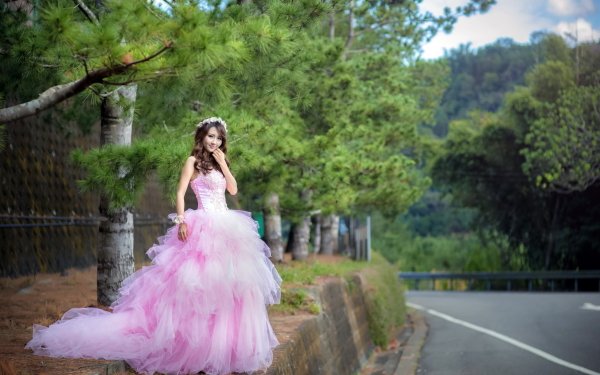 Femmes Mariée Oriental Outdoor Wedding Dress Brune Fond d'écran HD | Image