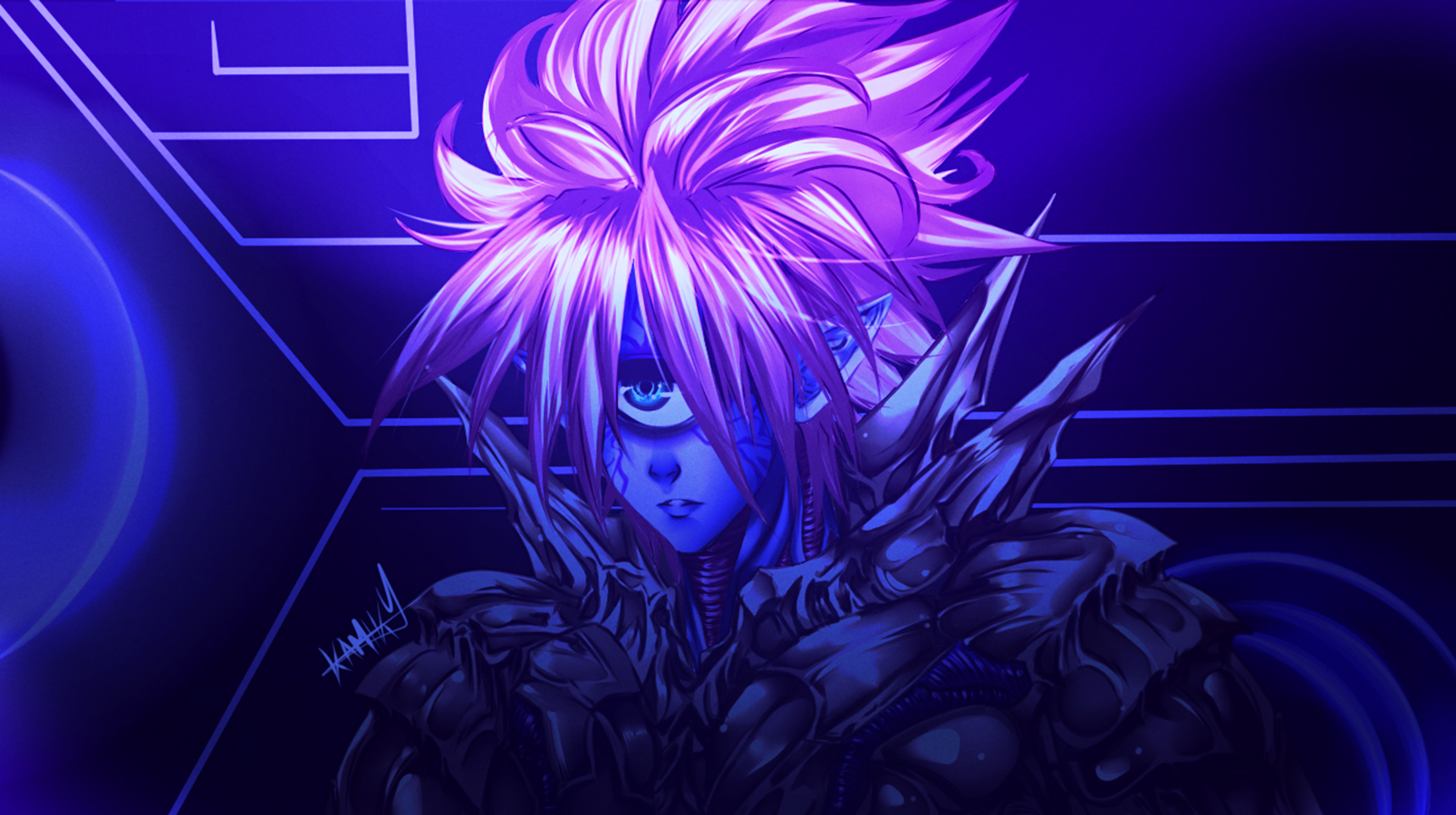 Download Intimidating Lord Boros ready for battle against a cosmic backdrop  Wallpaper