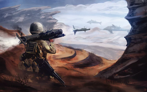 missile helicopter soldier military Sci Fi HD Desktop Wallpaper | Background Image