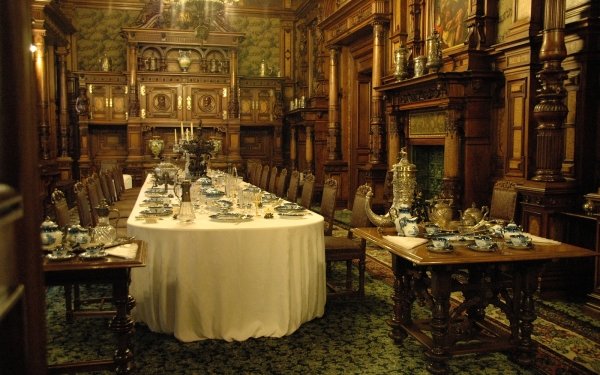 Man Made Room Dining Room Peles Castle Romania Medieval HD Wallpaper | Background Image