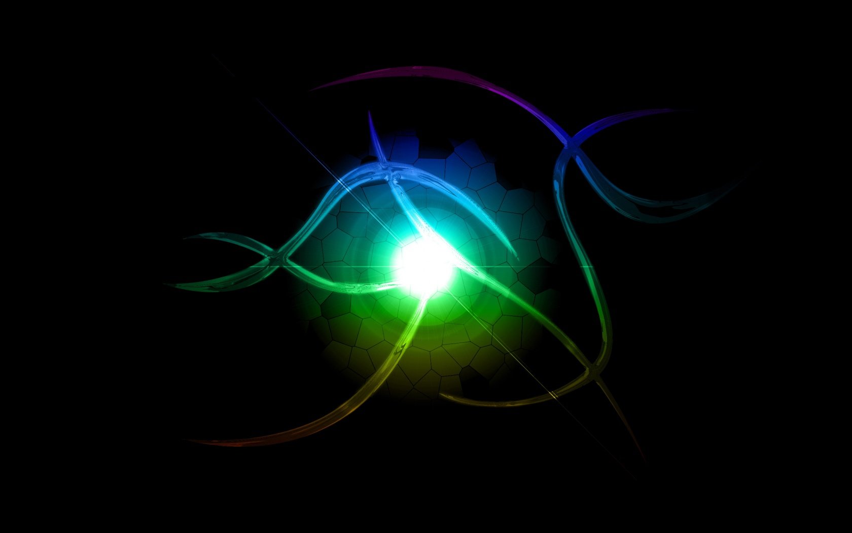 An artistic HD wallpaper featuring vibrant colors swirling around a central glow, creating a captivating and dynamic background.