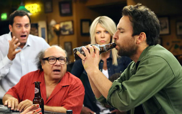 Dee Reynolds Kaitlin Olson Charlie Kelly Charlie Day Frank Reynolds Danny DeVito TV Show It's Always Sunny In Philadelphia HD Desktop Wallpaper | Background Image