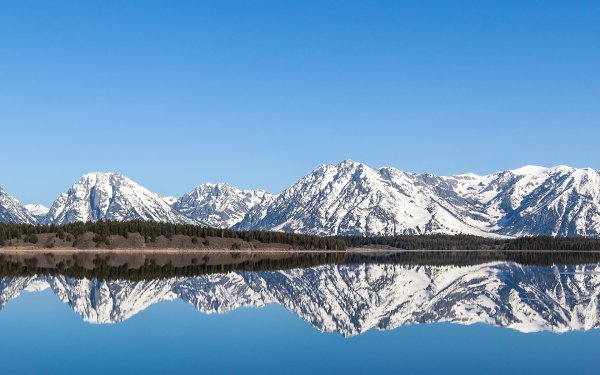 Nature Reflection Sky Mountain Snow Panorama HD Wallpaper | Background Image