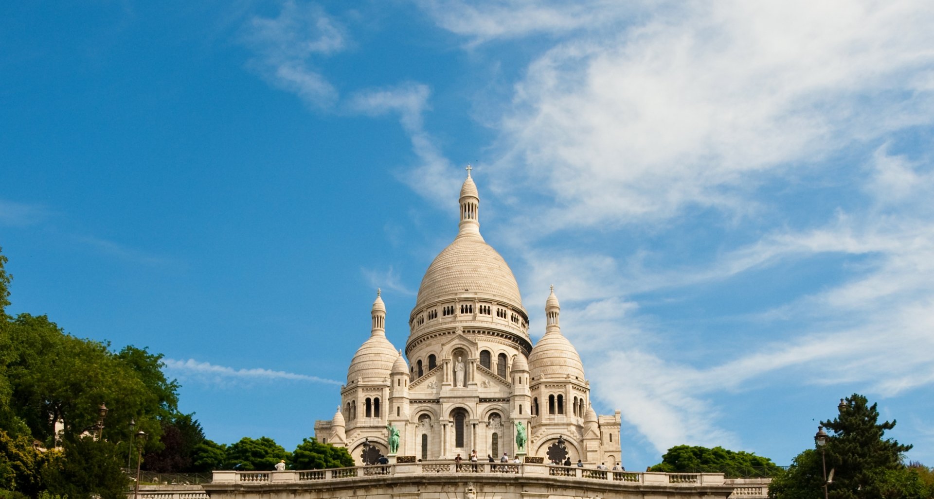 Download Sky France Paris Basilica Monument Religious Sacré-Cœur HD Wallpaper