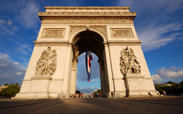 Flag Of France monument France Paris man made Arc de Triomphe HD Desktop Wallpaper | Background Image