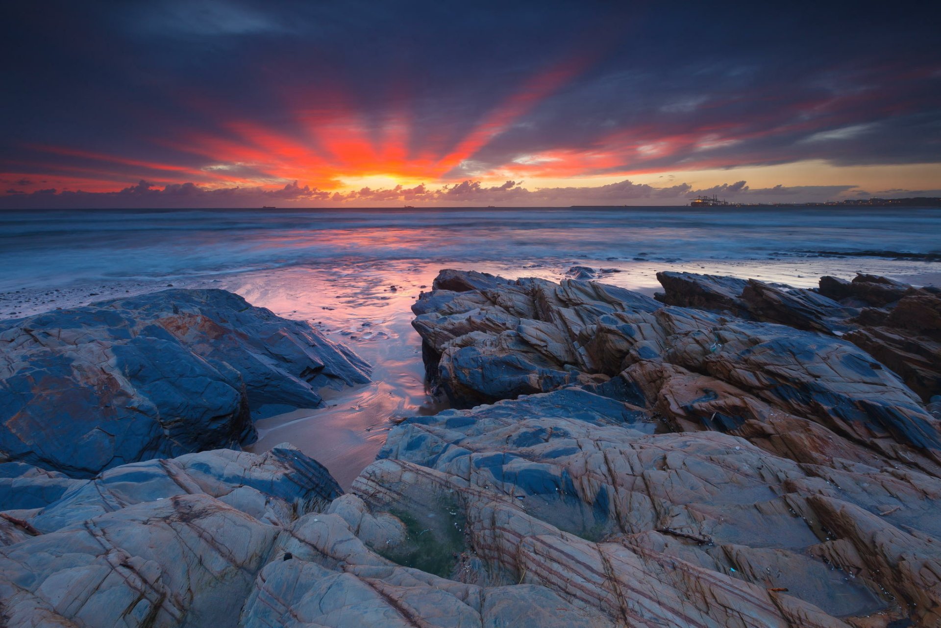 Download Seascape Horizon Sunbeam Beach Ocean Photography Sunrise HD ...