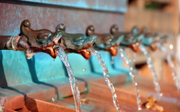 bokeh splash man made fountain HD Desktop Wallpaper | Background Image