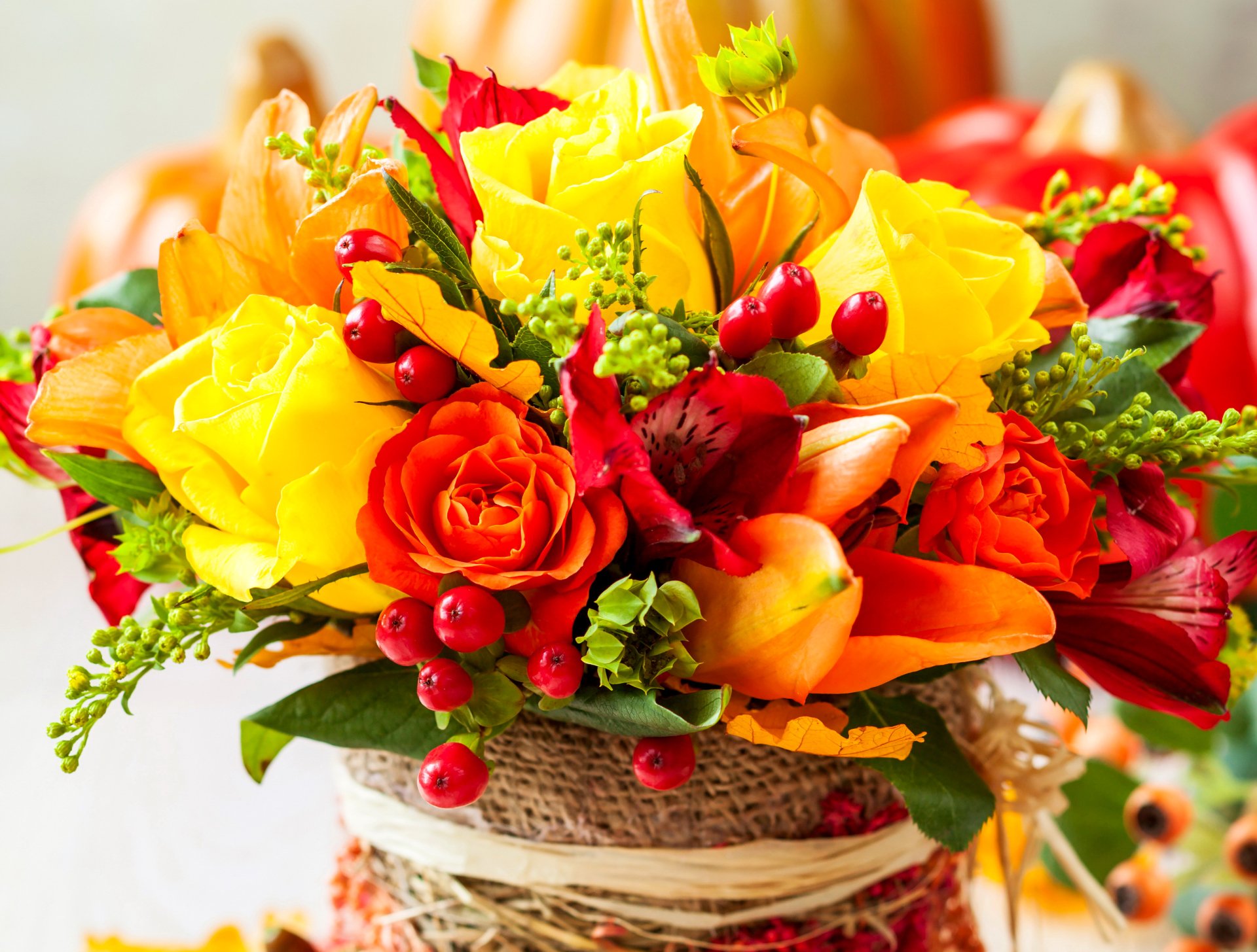 bright-and-colorful-roses-in-vase