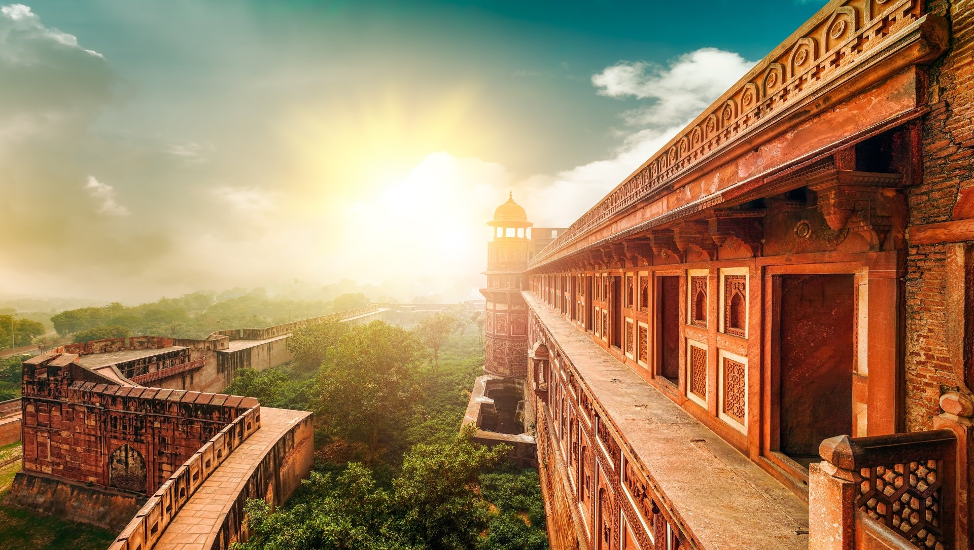 Agra Fort in the city of Agra, India, UNESCO heritage