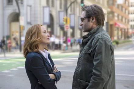 Gillian Anderson Dana Scully David Duchovny Fox Mulder TV Show The X-Files HD Desktop Wallpaper | Background Image