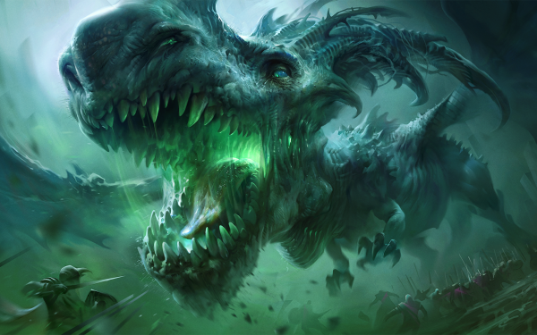 Fantasy Dragon Warrior Battle Creature HD Wallpaper | Background Image