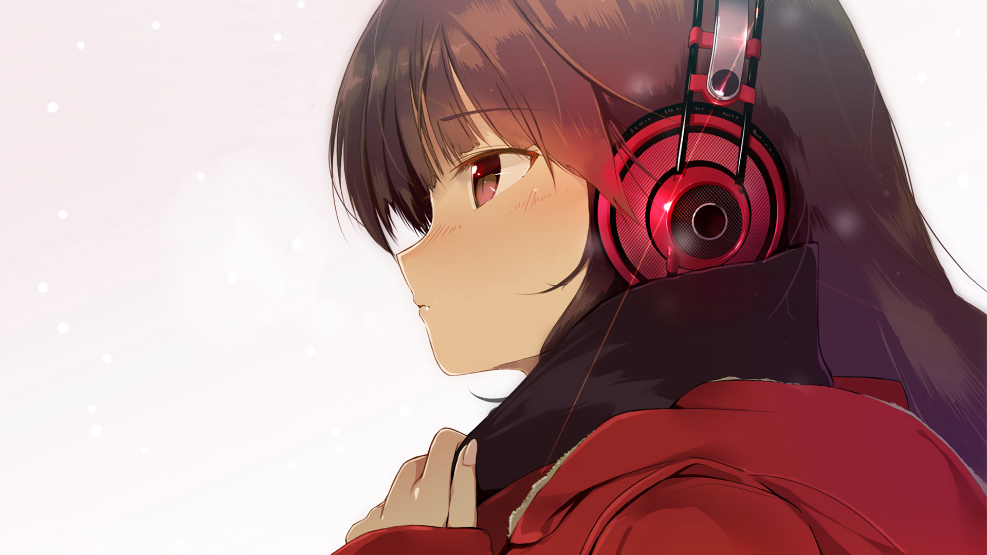 Download Anime Headphones  HD Wallpaper by 町村こもり