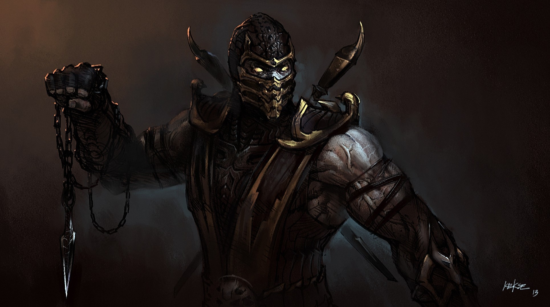 Character from Mortal Kombat Scorpion Wallpaper 4k HD ID:4339