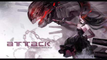 Battleship Water Demon (Kancolle) Battleship Symbiotic Hime Anime Kantai Collection HD Desktop Wallpaper | Background Image
