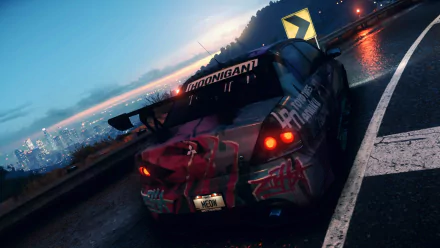 HD PC desktop wallpaper featuring a high-speed car chase scene from the 2015 video game Need For Speed.