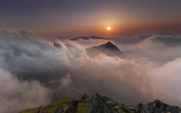 horizon cloud United Kingdom Wales nature mountain HD Desktop Wallpaper | Background Image