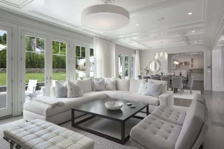 door table coffee table cushion lounge living room luxury white man made room HD Desktop Wallpaper | Background Image