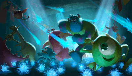 Mike Wazowski James P. Sullivan movie Monsters University HD Desktop Wallpaper | Background Image