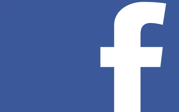 HD desktop wallpaper of Facebook's logo with a white f on a blue background.