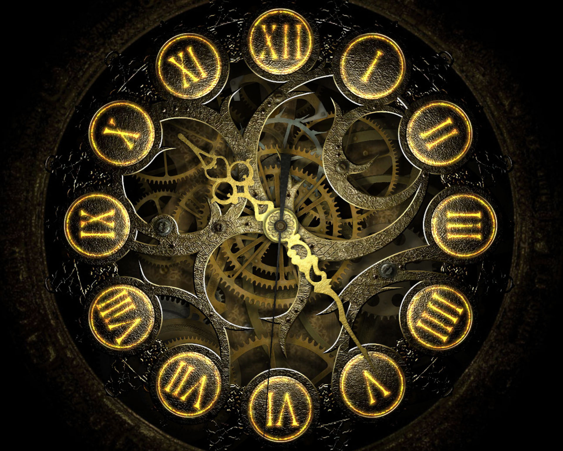 Steampunk Clockwork HD Wallpaper