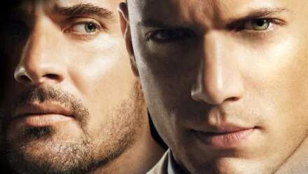 HD desktop wallpaper featuring Lincoln Burrows (Dominic Purcell) from the TV show **Prison Break**, showcasing intense close-up portraits.
