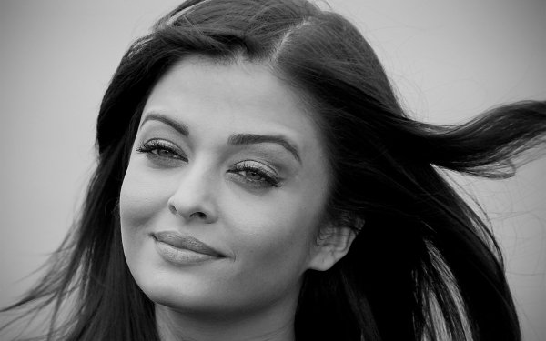 Celebrity Aishwarya Rai Black & White Face HD Wallpaper | Background Image