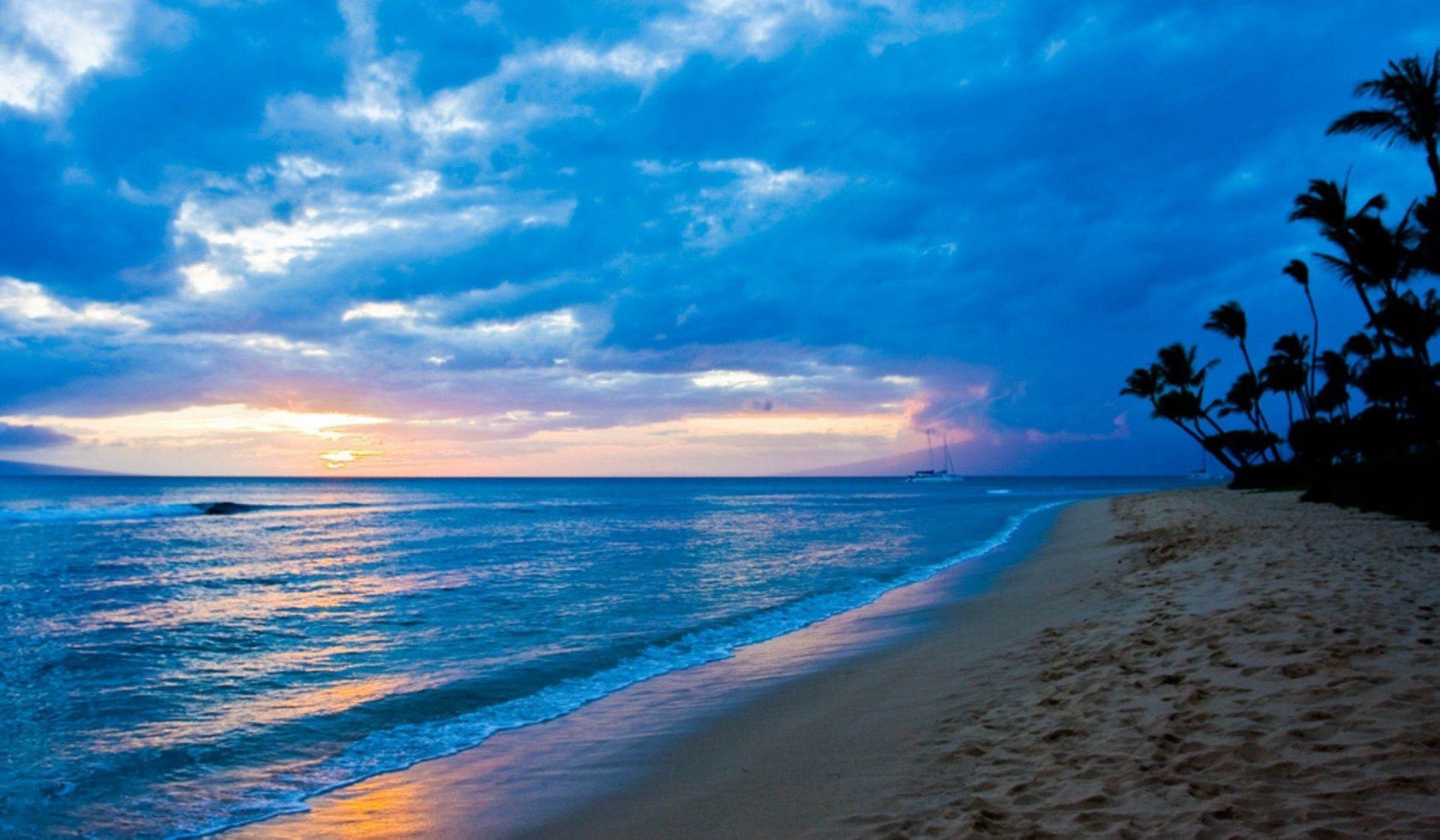 Tropical Beach Sunset 电脑壁纸,桌面背景 | 16