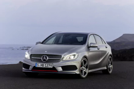 silver car car compact car Mercedes-Benz vehicle Mercedes-Benz A-Class HD Desktop Wallpaper | Background Image