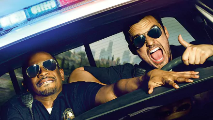 Justin Chang Damon Wayans Jr. Ryan Davis Jake Johnson movie Let's Be Cops HD Desktop Wallpaper | Background Image