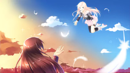 feather sky Nico Nico Singer IA (Vocaloid) Anime crossover Sky Anime HD Desktop Wallpaper | Background Image