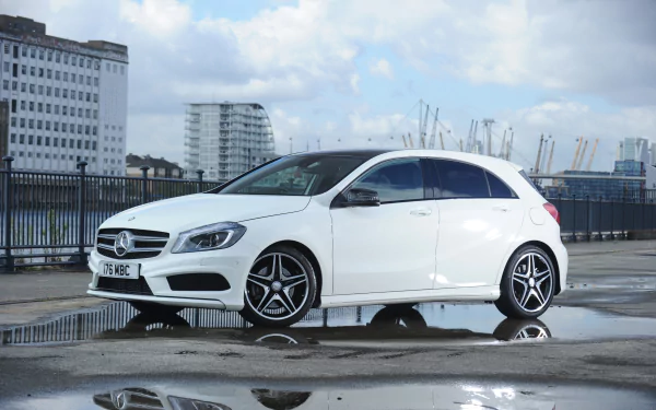 white car car compact car Mercedes-Benz vehicle Mercedes-Benz A-Class HD Desktop Wallpaper | Background Image