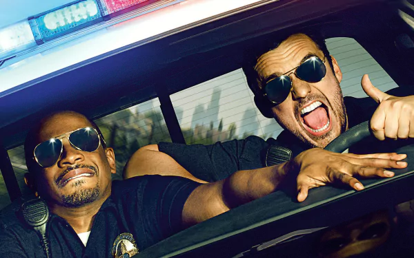Justin Chang Damon Wayans Jr. Ryan Davis Jake Johnson movie Let's Be Cops HD Desktop Wallpaper | Background Image