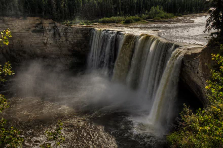 Canada nature river waterfall alexandra falls HD Desktop Wallpaper | Background Image